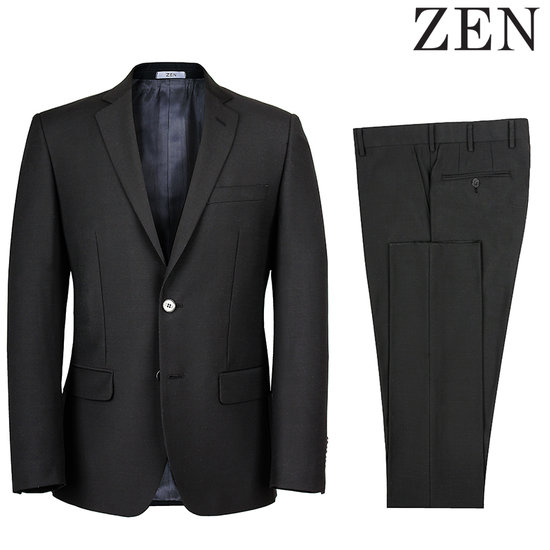 젠(ZEN) 블랙 울 캐시미어 혼방 슬림핏 춘추 정장 ZSAC01-559_이미지