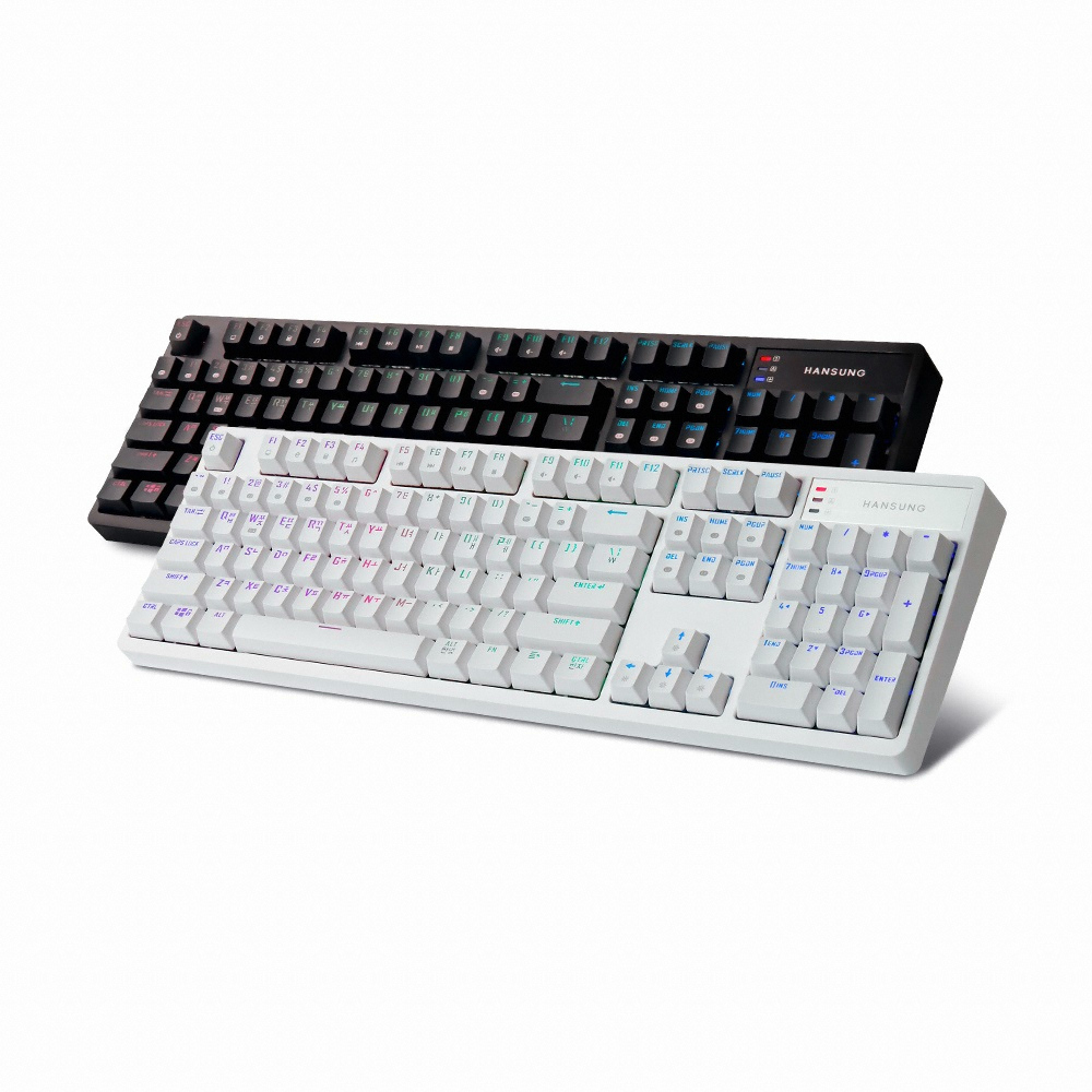 한성컴퓨터 GTune GK638 Optik RGB 축교환 광축 게이밍 (화이트, 리니어)
