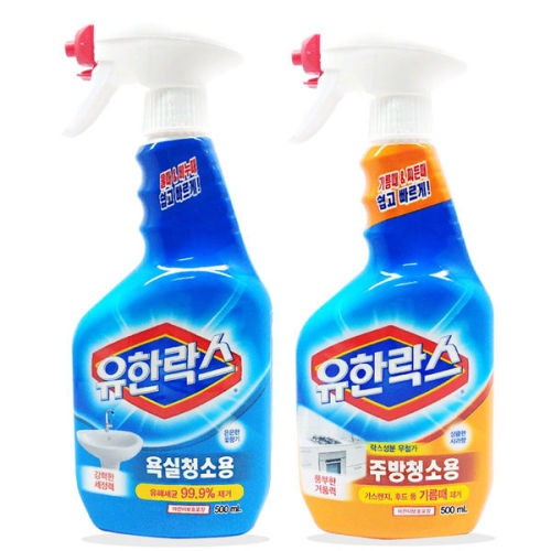 <b>유한</b><b>락스</b> <b>욕실</b><b>청소용</b> 500ml + 주방<b>청소용</b> 500ml