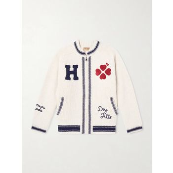 휴먼메이드 화이트 패딩 울 집업 가디건 151923282