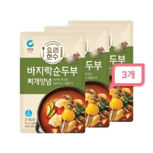 청정원 요리한수 바지락 순두부찌개 양념 150g (3개)_이미지