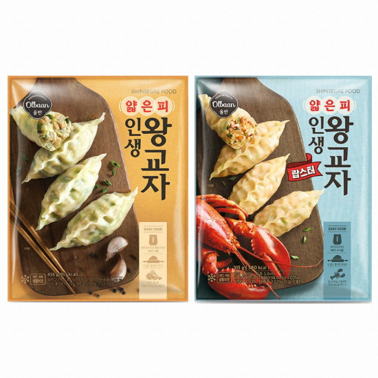 신세계푸드 올반 얇은피 인생왕교자 210g x 4봉+랍스터 210g x 4봉 (1세트)_이미지