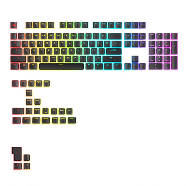 글로리어스 AURA V3 RGB 푸딩 키캡 세트 (블랙)_이미지