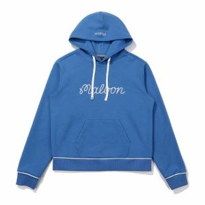 말본골프  말본 스크립트 후드 맨투맨 M4322PFS18BLU