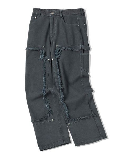 피그먼트 트래블 TRAVEL 디스트로이드 트윌 카펜터 팬츠 다크 블루 TRTVSSTP16UB5 421164