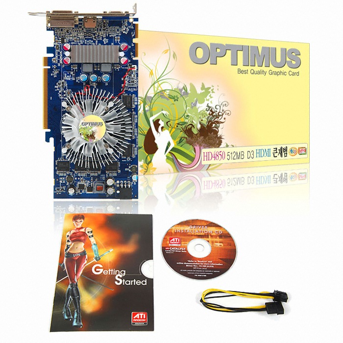 ���������� �󵥿� HD 4850 OPTIMUS ū��� HDMI D3 512MB