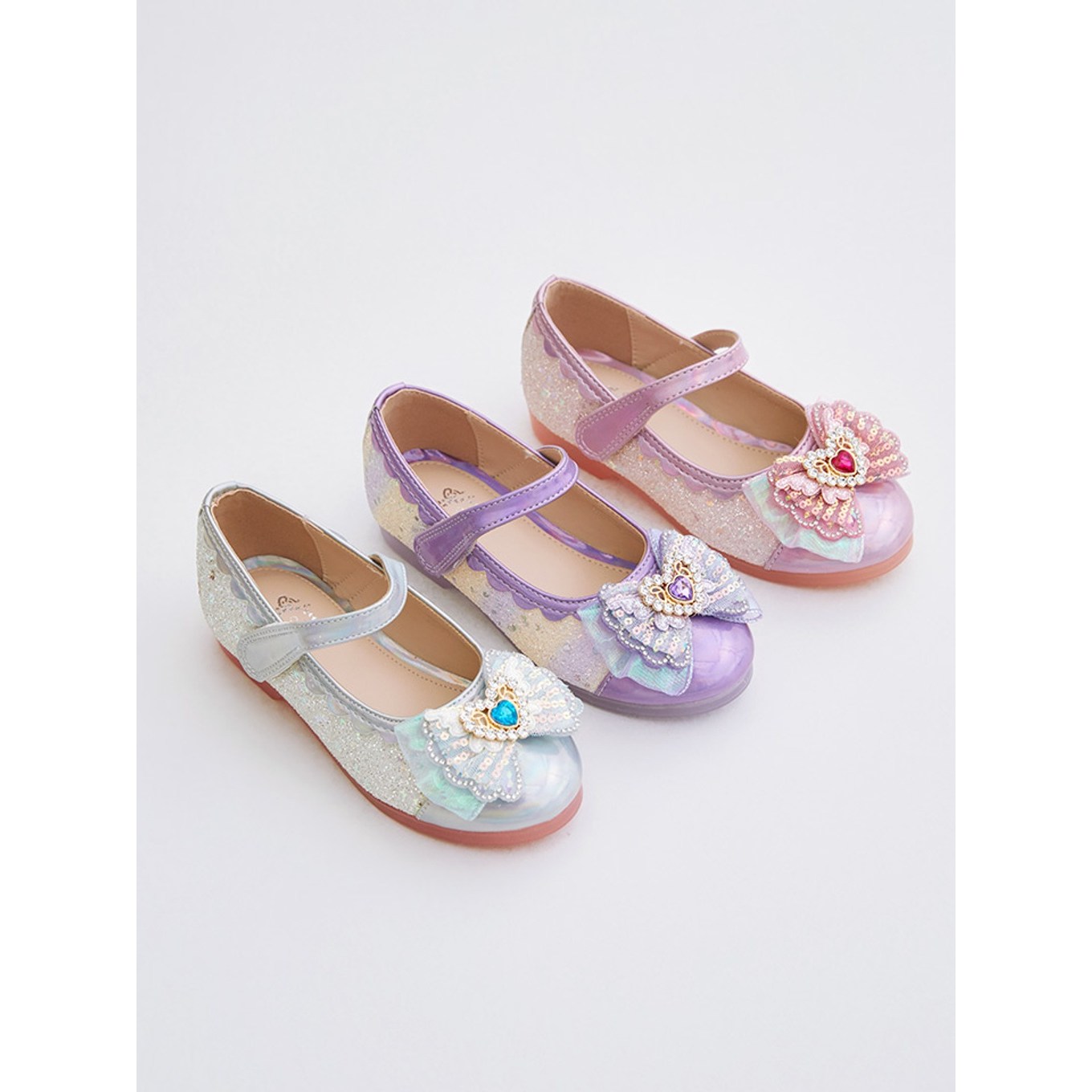 슈펜키즈 글리터 라이팅 공주플랫 HPKWFGA33G_이미지