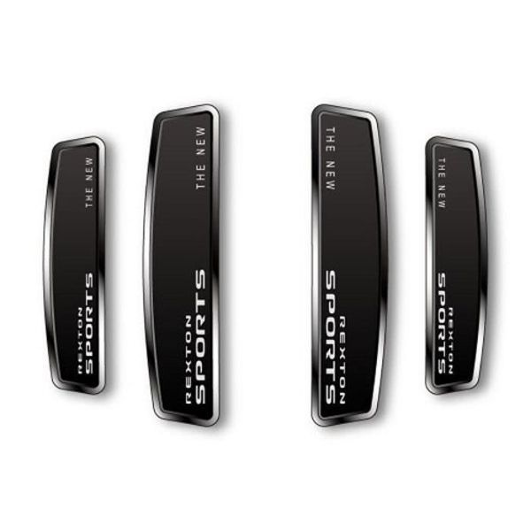 DXSOAUTO 블랙 쉴드 엠블럼 도어가드 (더 뉴 렉스턴 스포츠)_이미지