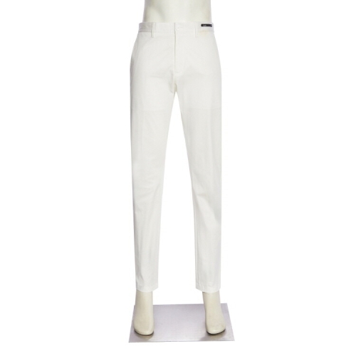 레노마 남성 S/S 봄 여름 남자 면스판 깔끔한 화이트 면팬츠_RQIPBP07APH