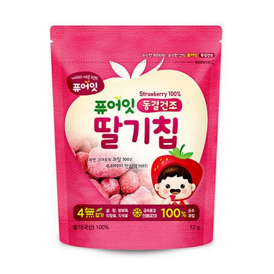 내이브로 퓨어잇 동결건조 딸기칩 12g (1개)