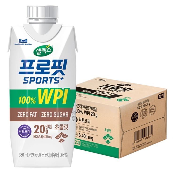 매일유업 셀렉스 프로핏 웨이프로틴 초콜릿 330ml (12개)_이미지
