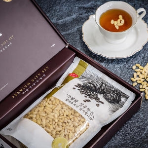 친환경팔도 가평잣진우농산 백잣 선물세트 500g