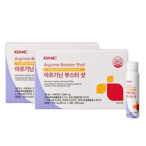  GNC 아르기닌 부스터 샷 30ml 14병 [2개]