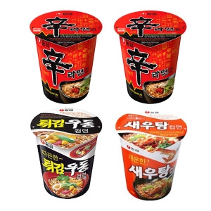 농심 신라면컵 65g x 12개 + 튀김우동컵 62g x 6개 + 새우탕컵 67g x 6개_이미지