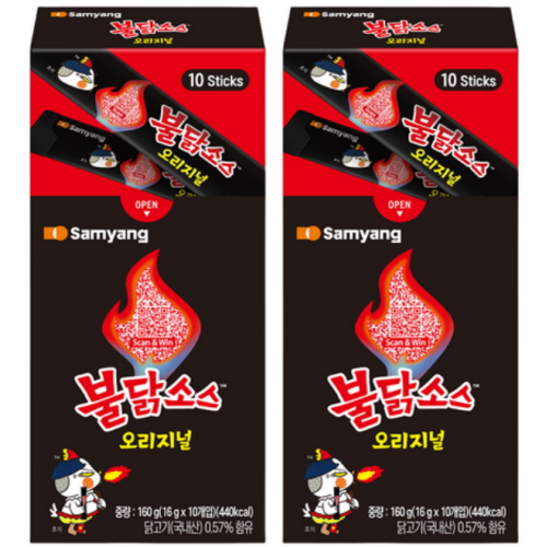 삼양식품 불닭소스 오리지널 160g (16g x 10개입)이미지입니다. 누르면 해당 게시물로 새창이동합니다.