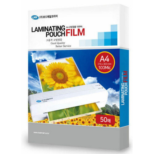 로드메일코리아 코팅 필름 A4 100mic (50매)_이미지