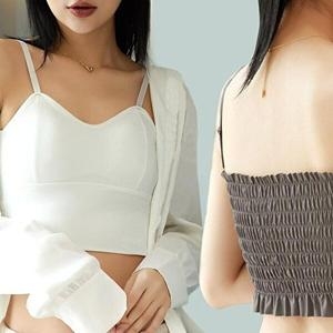 셀러허브 패션 JHP46035_51IB 크롭 등 스모크 밴딩 끈 나시 URK-303_이미지