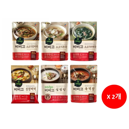 소고기미역국 + 설렁탕 + 육개장 + 소고기무국 + 장터국 + 된장찌개 1세트