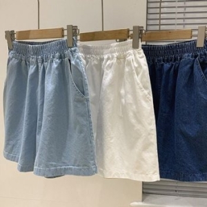 밴딩 캐주얼 여성 여름 필수템 베이직 면 반바지 WFJ15N6