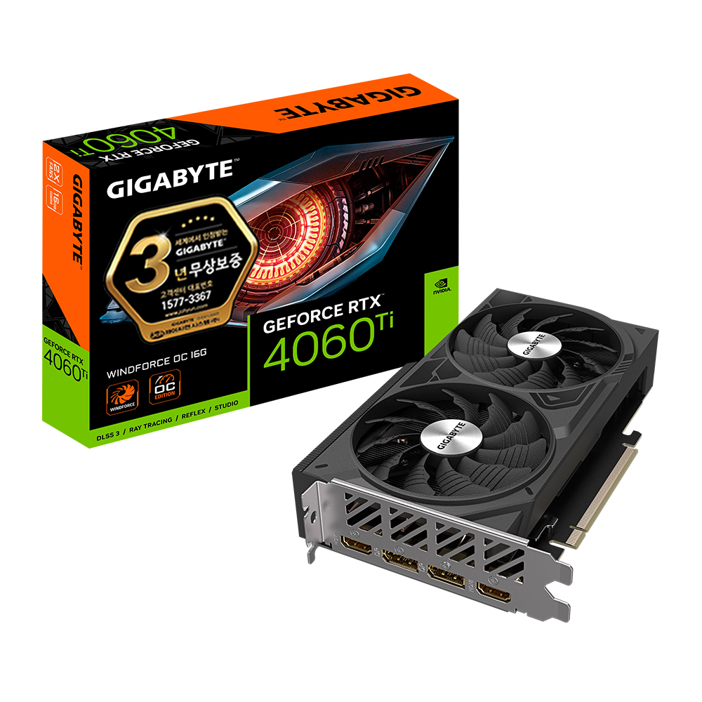 GIGABYTE 지포스 RTX 4060 Ti WINDFORCE OC D6 16GB 제이씨현