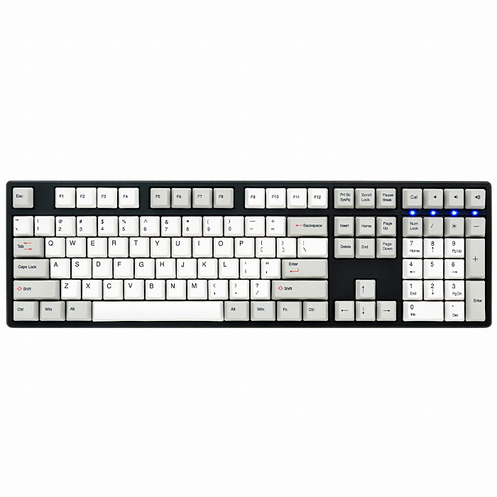 Ducky ONE 화이트 그레이 PBT 염료승화 영문 (적축)_이미지