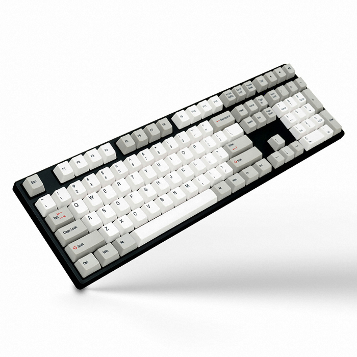 Ducky ONE 화이트 그레이 PBT 염료승화 영문 (적축)_이미지