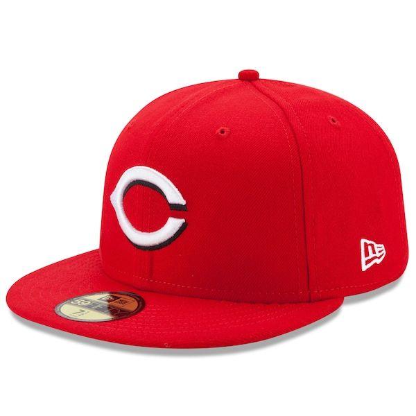 MLB 뉴에라 모자 신시내티 레즈 Home Authentic Collection On Red 1171991