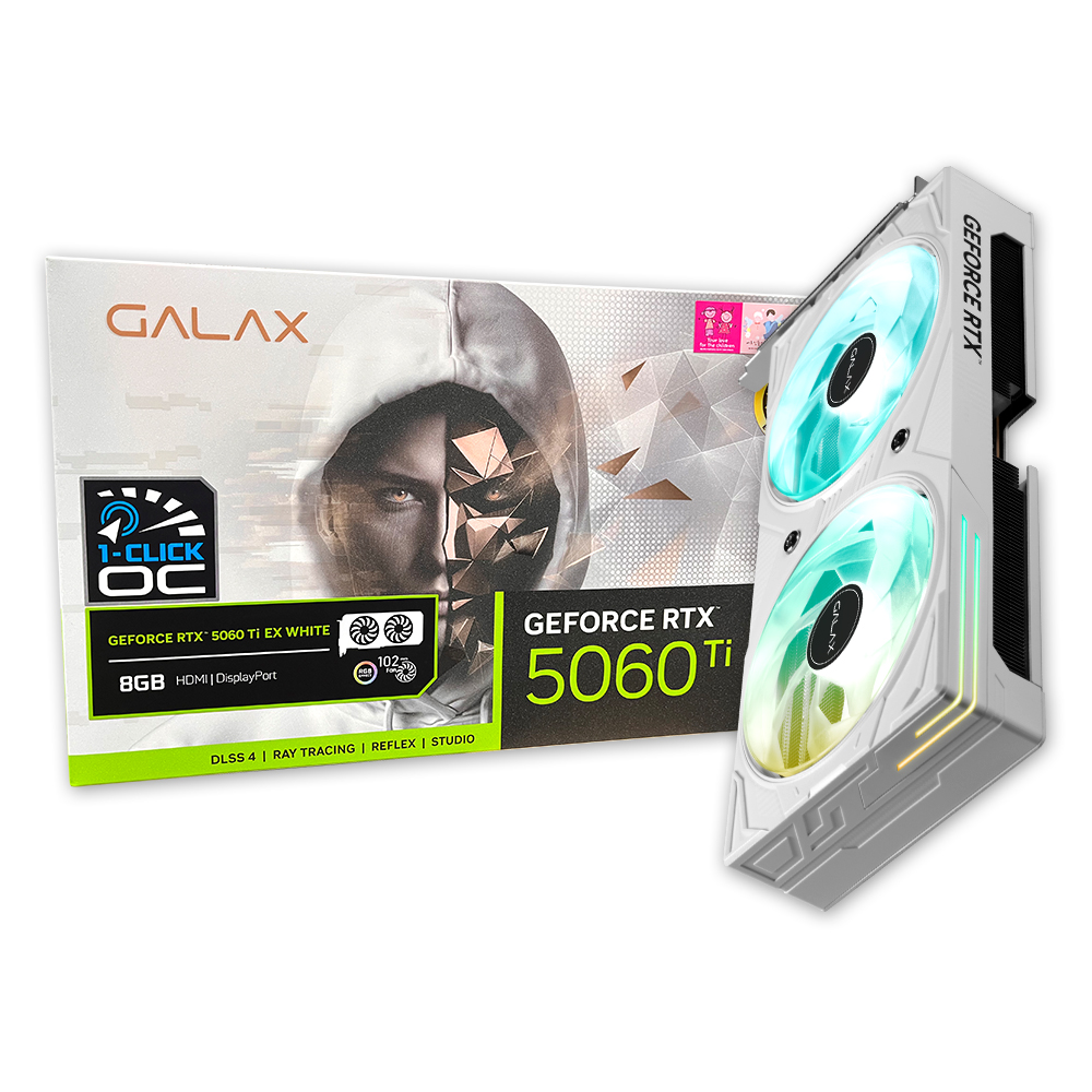 갤럭시 GALAX 지포스 RTX 5060 Ti EX WHITE OC D7 8GB_이미지