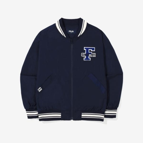 휠라키즈 로고 포인트 바시티 점퍼 KIDS FK2JKG3401X_BEG_이미지