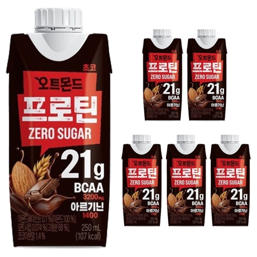 롯데칠성음료 오트몬드 프로틴 초코 제로슈거 250ml (6개)_이미지