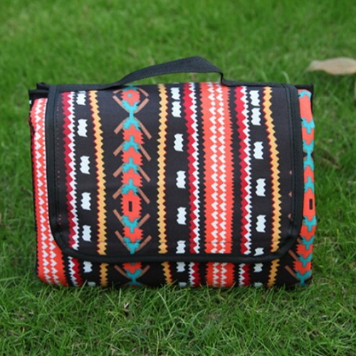 소니오 에스닉 접이식 야외 방습 피크닉 매트 (200x200) (블랙)