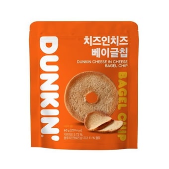 던킨도너츠 치즈인치즈 <b>베이글</b>칩 60g
