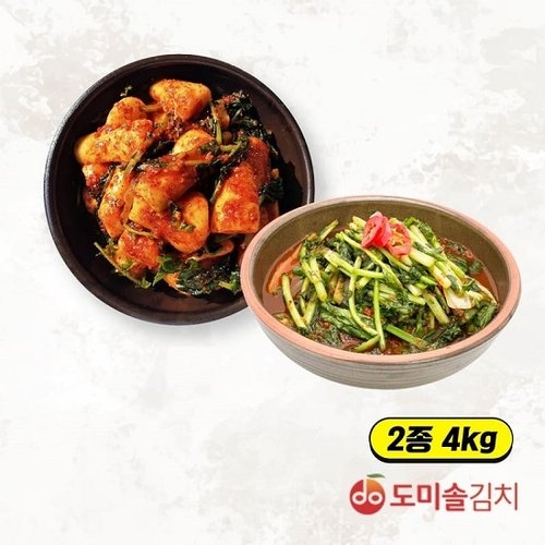  도미솔식품 도미솔김치 열무김치 2kg+총각김치 2kg [1개]