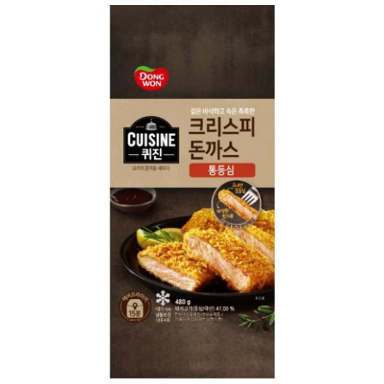 동원F&B 퀴진 크리스피 돈까스 통등심 480g이미지입니다. 누르면 해당 게시물로 새창이동합니다.