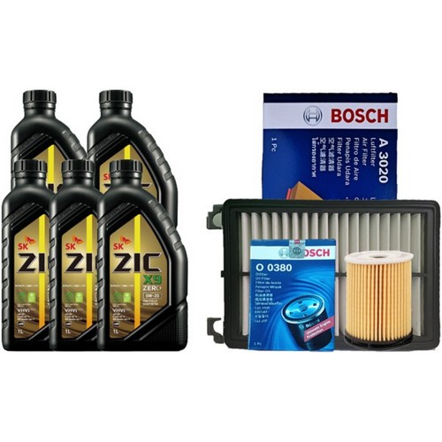 제로 X9 0W20 가솔린 5L + 보쉬필터 현대 쏘나타DN8 1.6 가솔린 터보
