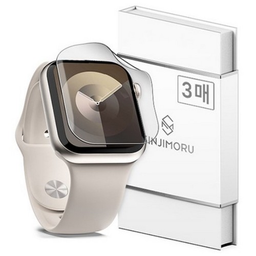 신지모루 애플워치10 스크래치 고광택 코팅 풀커버 액정보호필름 3매 (46mm)_이미지