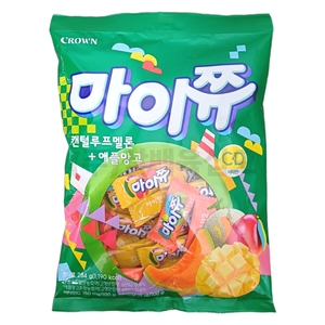 크라운제과 마이쮸 캔털루프 멜론+애플망고 284g이미지입니다. 누르면 해당 게시물로 새창이동합니다.