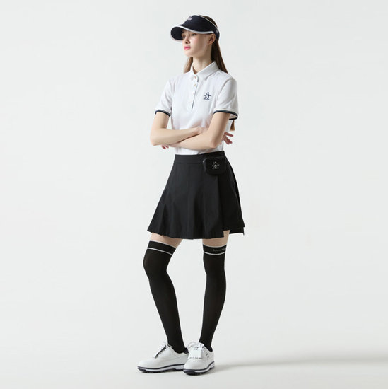 데상트골프 먼싱웨어 UV 차단 페이크 니삭스 스타킹 블랙 MQ122LCM33_BLCK