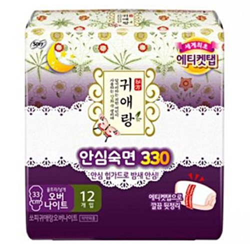 쏘피 귀애랑 안심숙면 330 오버나이트 12개 (5팩(60개))_이미지