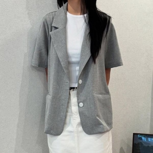 나야홍 빅사이즈 507 고민없는버튼카라자켓 DYPU812_이미지