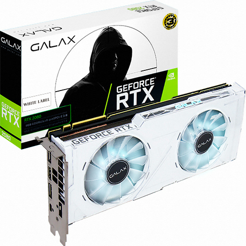 갤럭시 GALAX 지포스 RTX 2080 WHITE LABEL D6 8GB