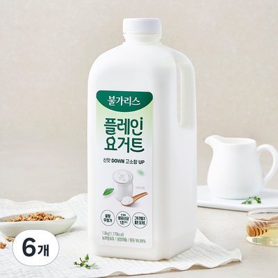 남양유업 불가리스 플레인 요거트 1.8kg (6개)