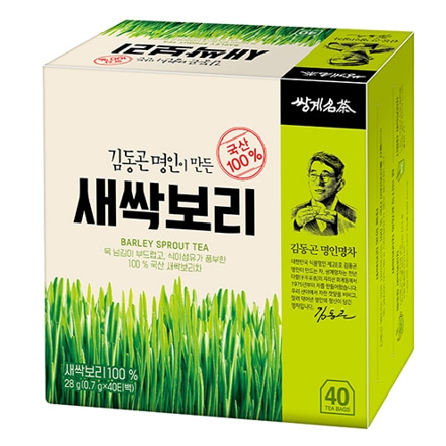 쌍계명차 김동곤 명인이 만든 새싹보리차 40T이미지입니다. 누르면 해당 게시물로 새창이동합니다.