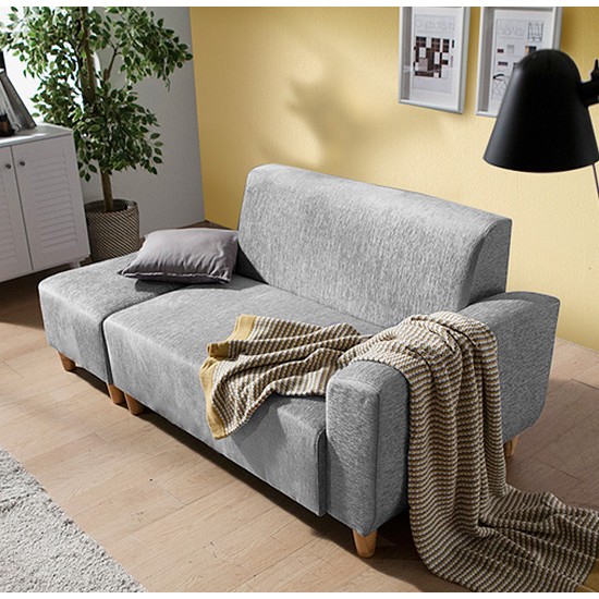 한빛코리아 바넷 모니카패브릭 카우치 소파 2인용 (스툴포함)