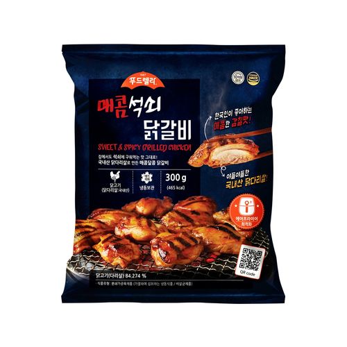 장스푸드 푸드렐라 매콤석쇠닭갈비 300g이미지입니다. 누르면 해당 게시물로 새창이동합니다.