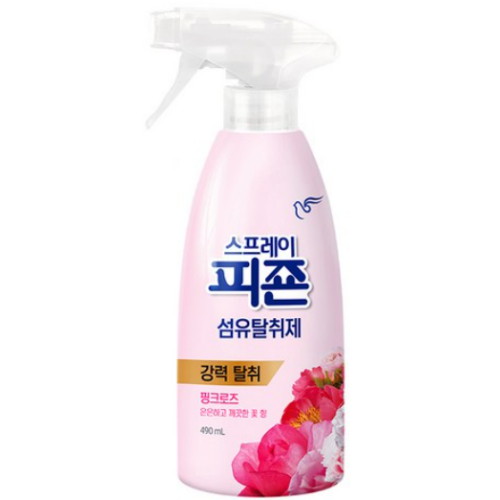 피죤 섬유탈취제 핑크로즈 490ml (1개)_이미지