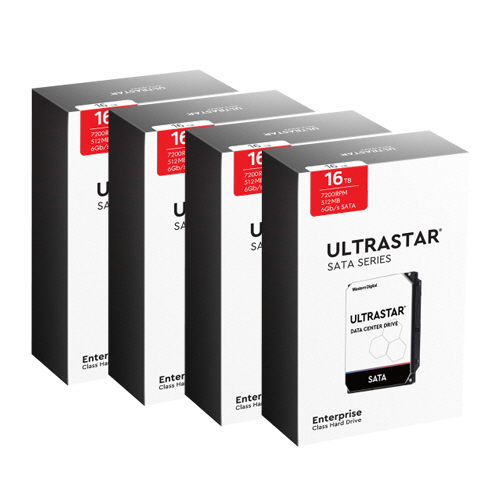 Western Digital Ultrastar DC HC550 박스 패키지 7200/512M WUH721816ALE6L4 (4x16TB)
