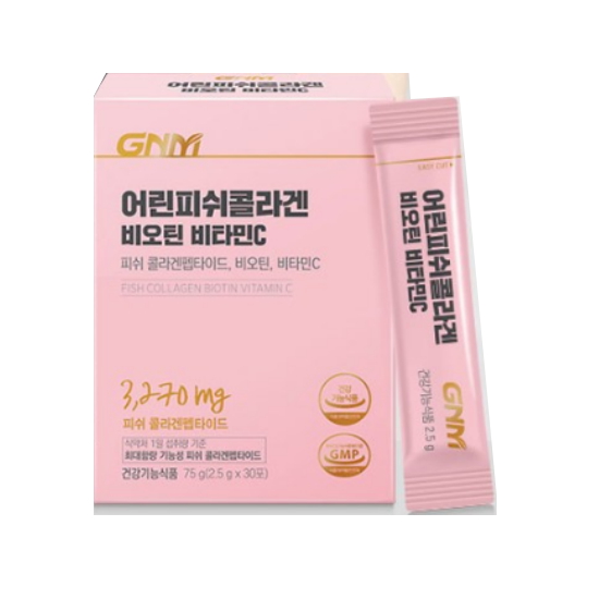 GNM자연의품격 어린피쉬콜라겐 비오틴 비타민C 2.5g 30포 (3개)_이미지
