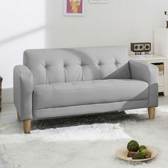 에보니아 모던 가죽 소파 2인용_이미지