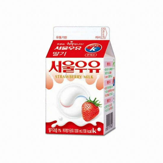 서울우유 딸기 우유 200ml (3개)